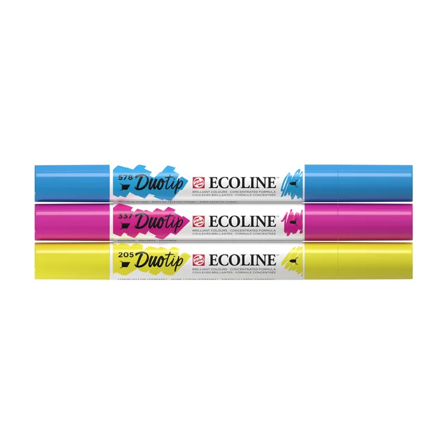 Duotip Talens Ecoline set à 3 stuks primair