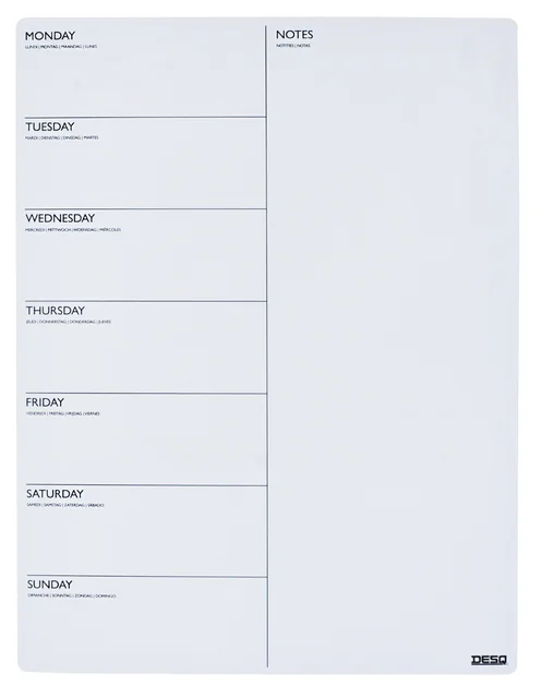 Magnetische planner Desq week 40x30cm magnetisch