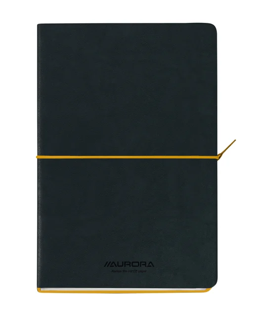 Notitieboek Aurora Tesoro A5 192blz lijn 80gr geel