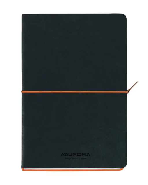 Notitieboek Aurora Tesoro A5 192blz lijn 80gr oranje