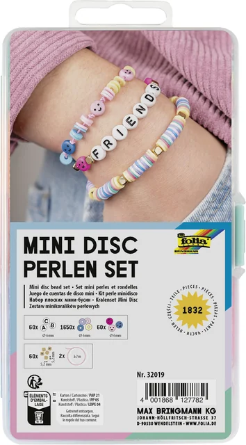 Kralenset Folia mini disc 1832-delig assorti