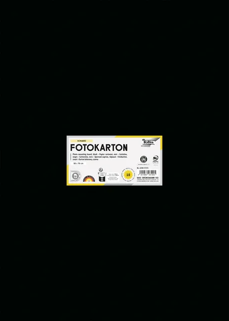 Fotokarton Folia 300gr 50x70cm 90 zwart
