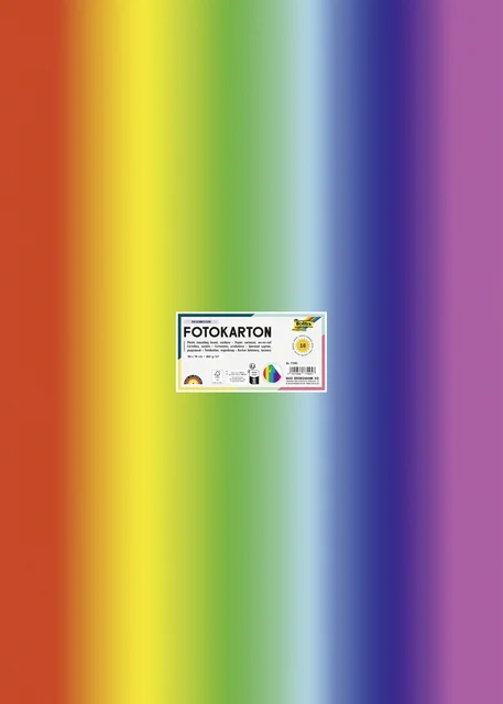 Fotokarton Folia 300gr 50x70cm 1650 regenboog