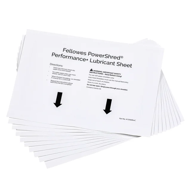 Olievellen voor papiervernietiger Fellowes Powershred Performance+ 10 vel