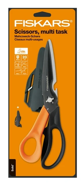 Schaar Fiskars Cuts+More Titanium multifunctioneel zwart