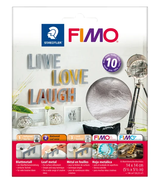 Bladmetaal Staedtler Fimo 8781 14x14cm zilver 10 vel