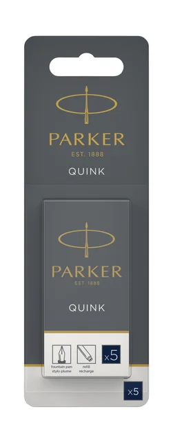 Inktpatroon Parker Quink blauwzwart blister à 5 stuks