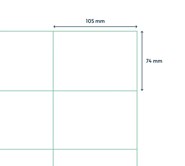 Etiket Qbasic A4 1.000 vel 105x74 mm 8000 labels
