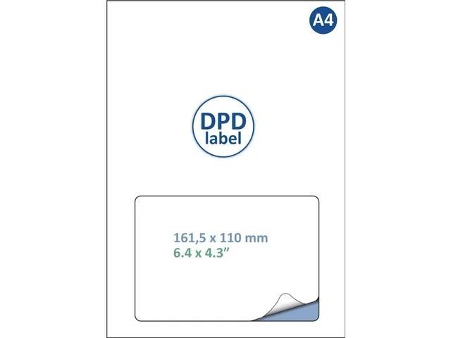 Retourlabel DPD IEZZY A4 1.000 vel 161,5x100mm 1000 labels