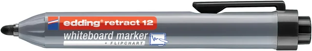 Whiteboardmarker edding 12 drukknop rond 1.5-3mm zwart