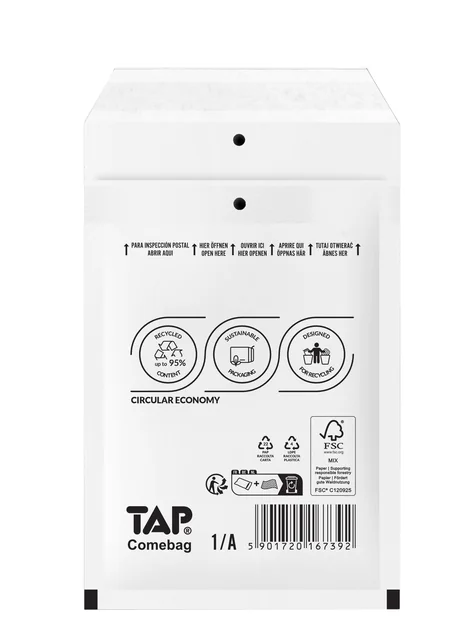 Envelop TAP Comebag luchtkussen nr11 120x175mm 200 stuks