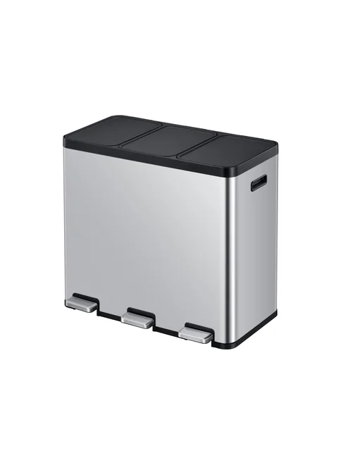Pedaalemmer EKO Essential Recycler 3x20 liter rvs
