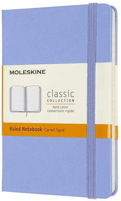 Notitieboek Moleskine pocket 90x140mm lijn hard cover hydrangea blue