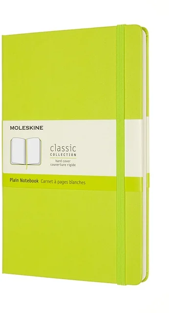 Notitieboek Moleskine large 130x210mm blanco hard cover lemon green