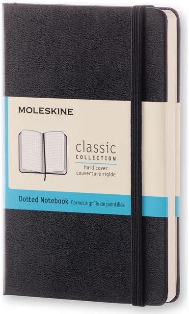 Notitieboek Moleskine pocket 90x140mm dots hard cover zwart