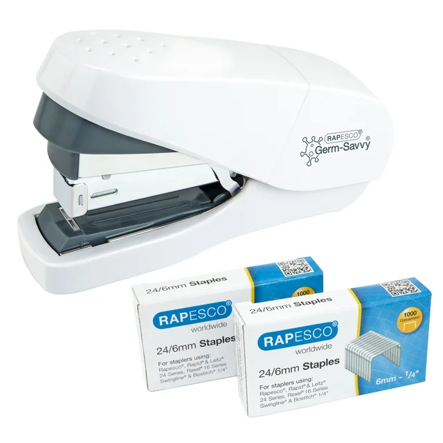 Nietmachine Rapesco Germ-Savvy Less Effort Eco antibacterieel wit
