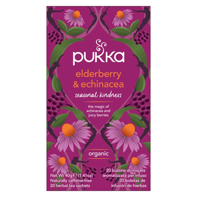 Thee Pukka elderberry en echinacea 20 zakjes