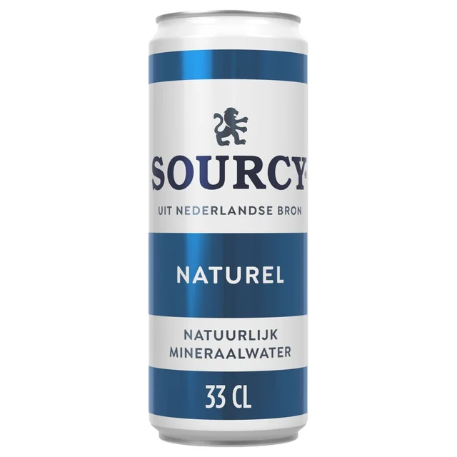 Water Sourcy blauw blik 330ml