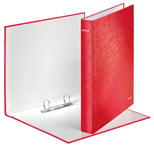 Ringband Leitz WOW A4 maxi 2-rings D-mechaniek 40mm rood