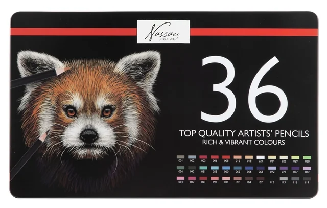 Kleurpotloden Nassau fine art assorti blik à 36 stuks