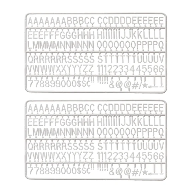 Letter set IEZZY voor letterbord 2x150 wit