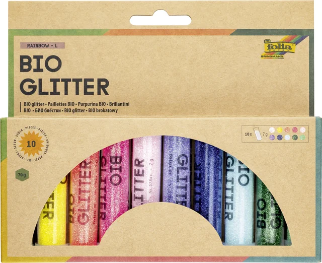 Glitterpoeder Bio Folia Rainbow 7gr 10 kleuren