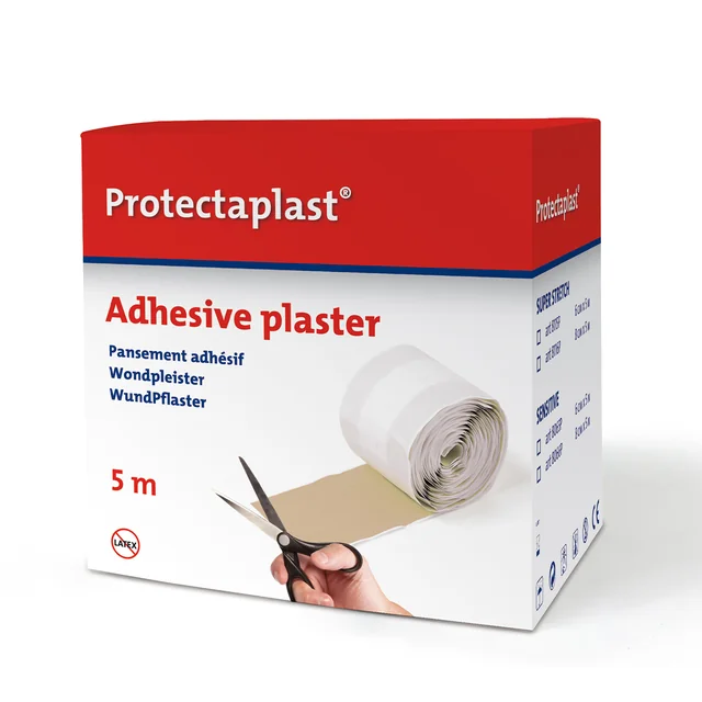 Elastische pleister Detectaplast bruin op rol 6cmx5m