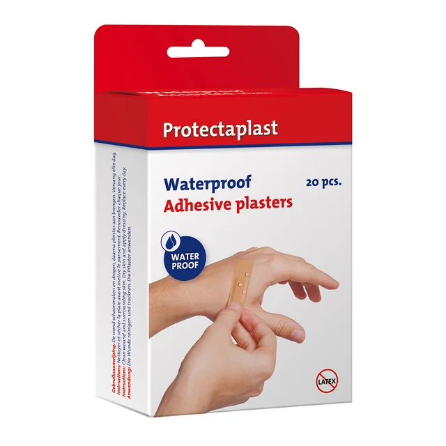 Waterafstotende bruine pleisters Detectaplast assorti 20 stuks