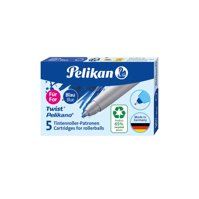Rollerpenvulling Pelikan ECO KM/5 blauw 0,3mm