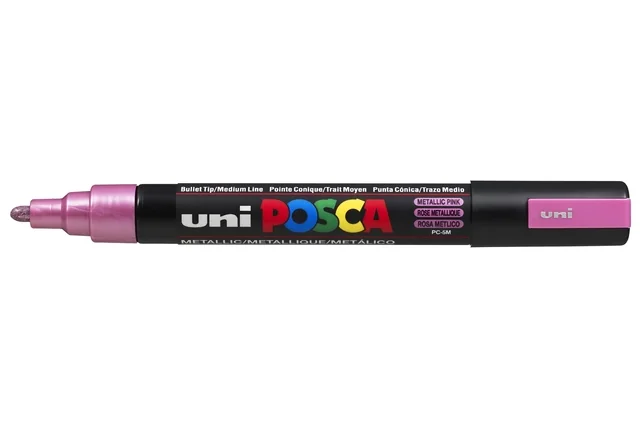 Paintmarker Uni POSCA PC5M medium metallic roze