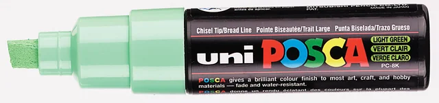 Paintmarker Uni POSCA PC8K breed schuin lichtgroen