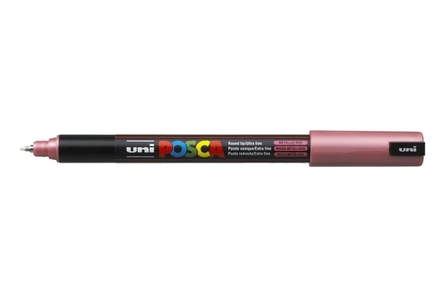 Paintmarker Uni POSCA PC1MR extra fijn metallic rood