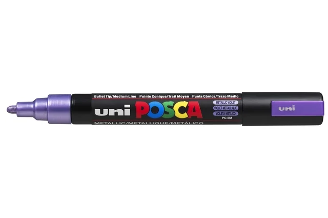 Paintmarker Uni POSCA PC5M medium metallic paars