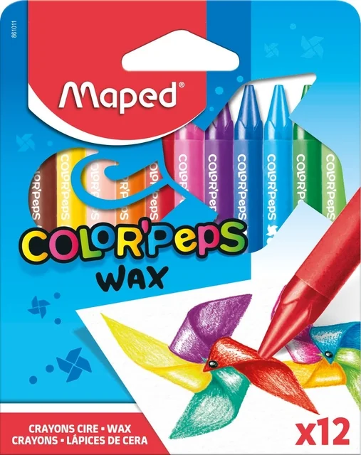 Waskrijt Maped Color'Peps Wax set á 12 kleuren