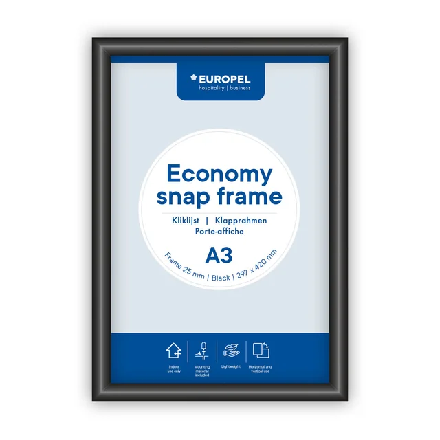 Kliklijst Europel Economy A3 zwart