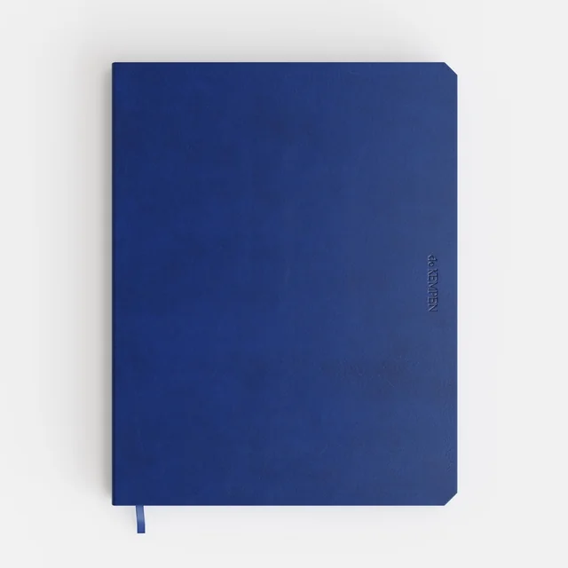 Notitieboek de KEMPEN Blue Note 171x220mm blanco 192 pag 90gr blauw