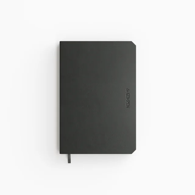Notitieboek de KEMPEN Ashblack 110x160mm blanco 160 pag 90gr zwart