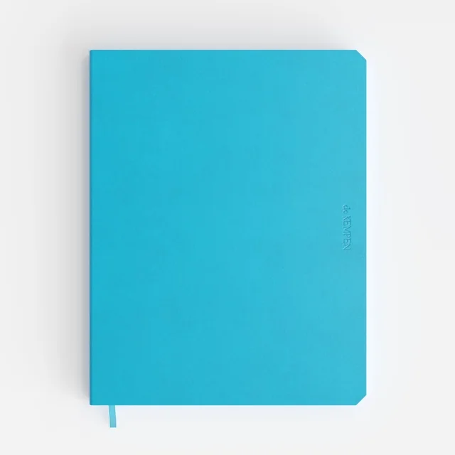 Notitieboek de KEMPEN Limitless 171x220mm blanco 192 pag 90gr felblauw