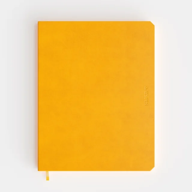 Notitieboek de KEMPEN Independent 171x220mm blanco 192 pag 90gr geel