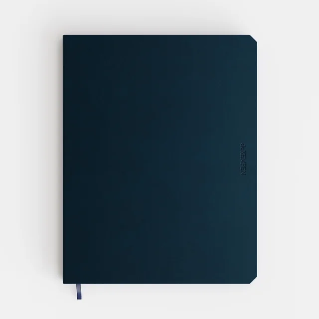 Notitieboek de KEMPEN Silence 171x220mm blanco 192 pag 90gr dblauw