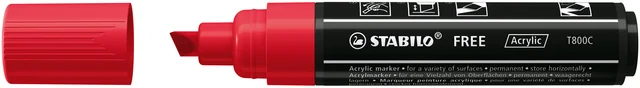 Acrylmarker STABILO  Free Acrylic T800C karmijnrood