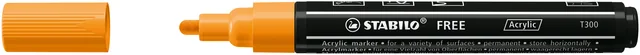Acrylmarker STABILO  Free Acrylic T300 oranje