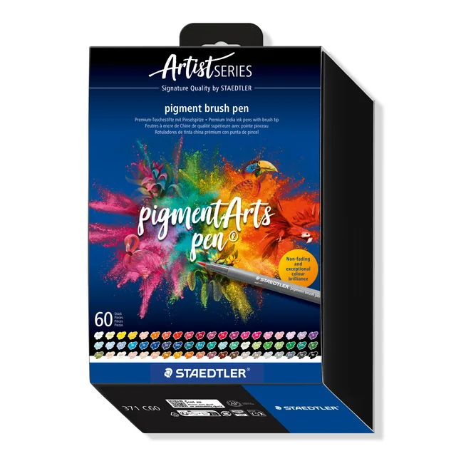 Brushpen Staedtler PigmentArts set à 60 kleuren