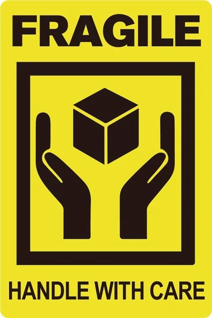 Waarschuwingsetiket IEZZY fragile handle with care 50,8mmx76,2mm 200 stuks