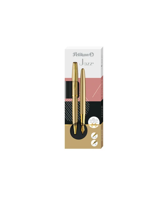 Schrijfset Pelikan Jazz Noble Elegance K36+P36 medium gold