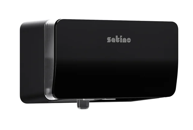 Toiletpapierdispenser Satino MT1 Hyginity duo zwart 333427