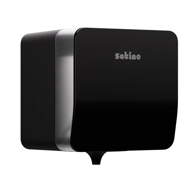 Poetspapierdispenser Satino CF1 Hyginity Plus medium zwart 333417