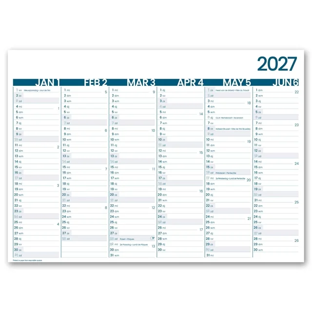 6-Maandkalender 2027 INNI Groot Memento 430x320mm
