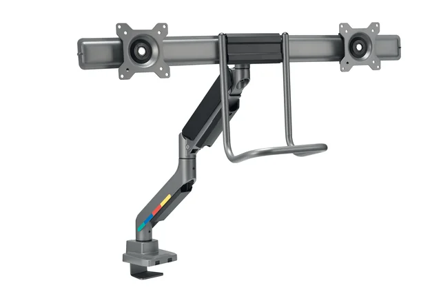 Monitorarm Kensington SmartFit dubbel dwarsbalk en handgreep