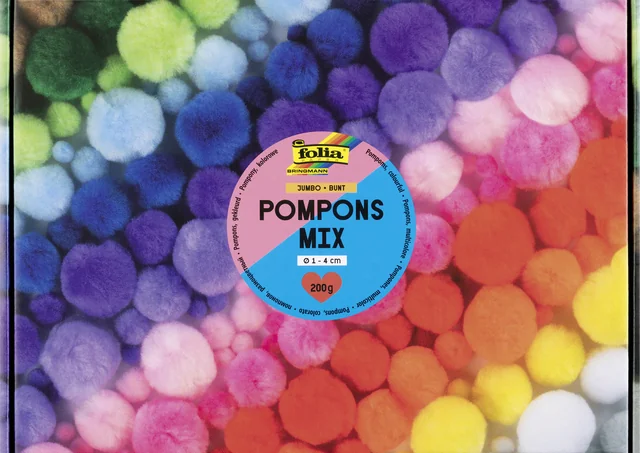 Pompons Folia 200 gram assorti